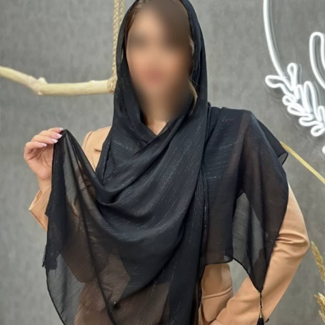 شال لمه دار مجلسی در سه رنگ مشکی. سرمه ای. طوسی.