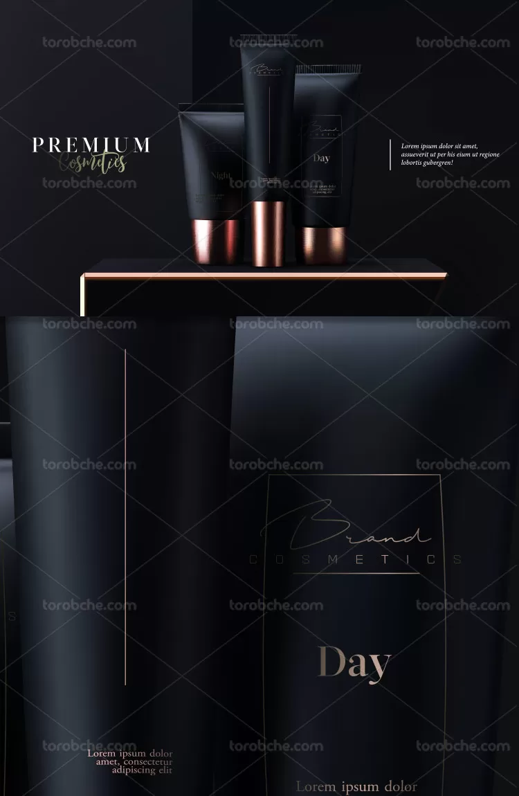 وکتور محصول آرایشی | گرافیک با طعم تربچه