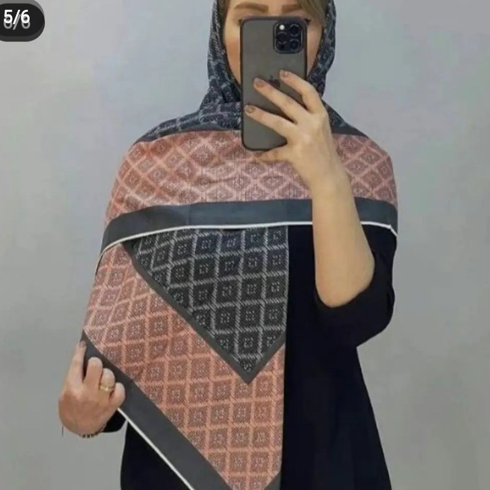 روسری کشمیر دست دوز سایز125 درچند رنگ