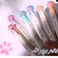 هایلایتر دوسر پنجه فانتزی کریستالی در رنگ های پاستلی و مات برند TWINGOپک 12رنگ هایلایت 6 عدد هایلایتر دو سر پنجه ای 