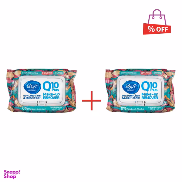 دستمال مرطوب دافی (Dafi) مدل Q10 بسته 50 عددی مجموعه 2 عددی