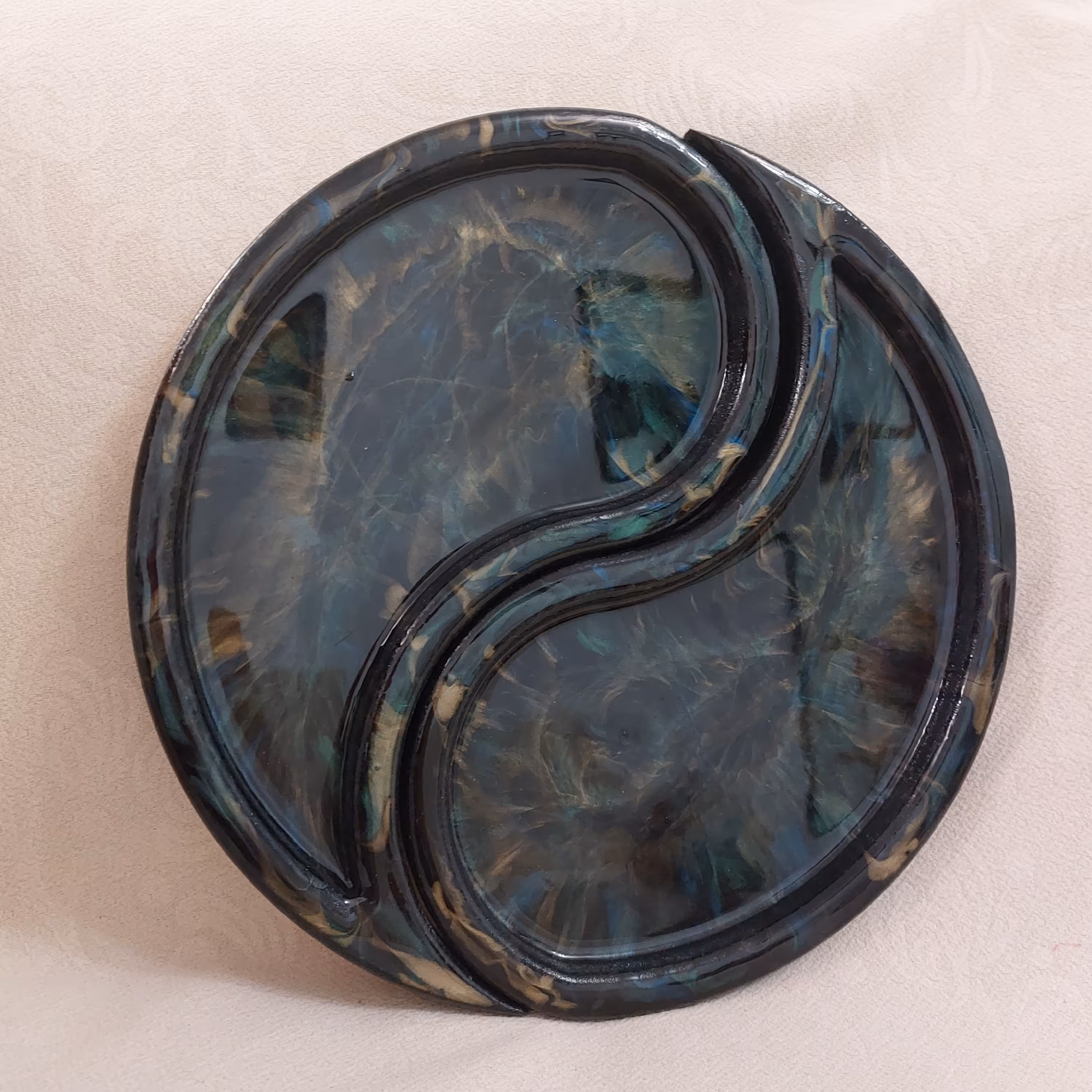 ظرف اردو خوری دایره ای  با طرح کهکشان