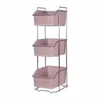 جاپیاز سیب زمینی 3 طبقه در سه رنگ .سفید.طوسی.صورتی خاکستری