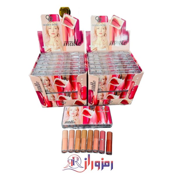 رژلب مایع گلدن رز پک 8 عددی