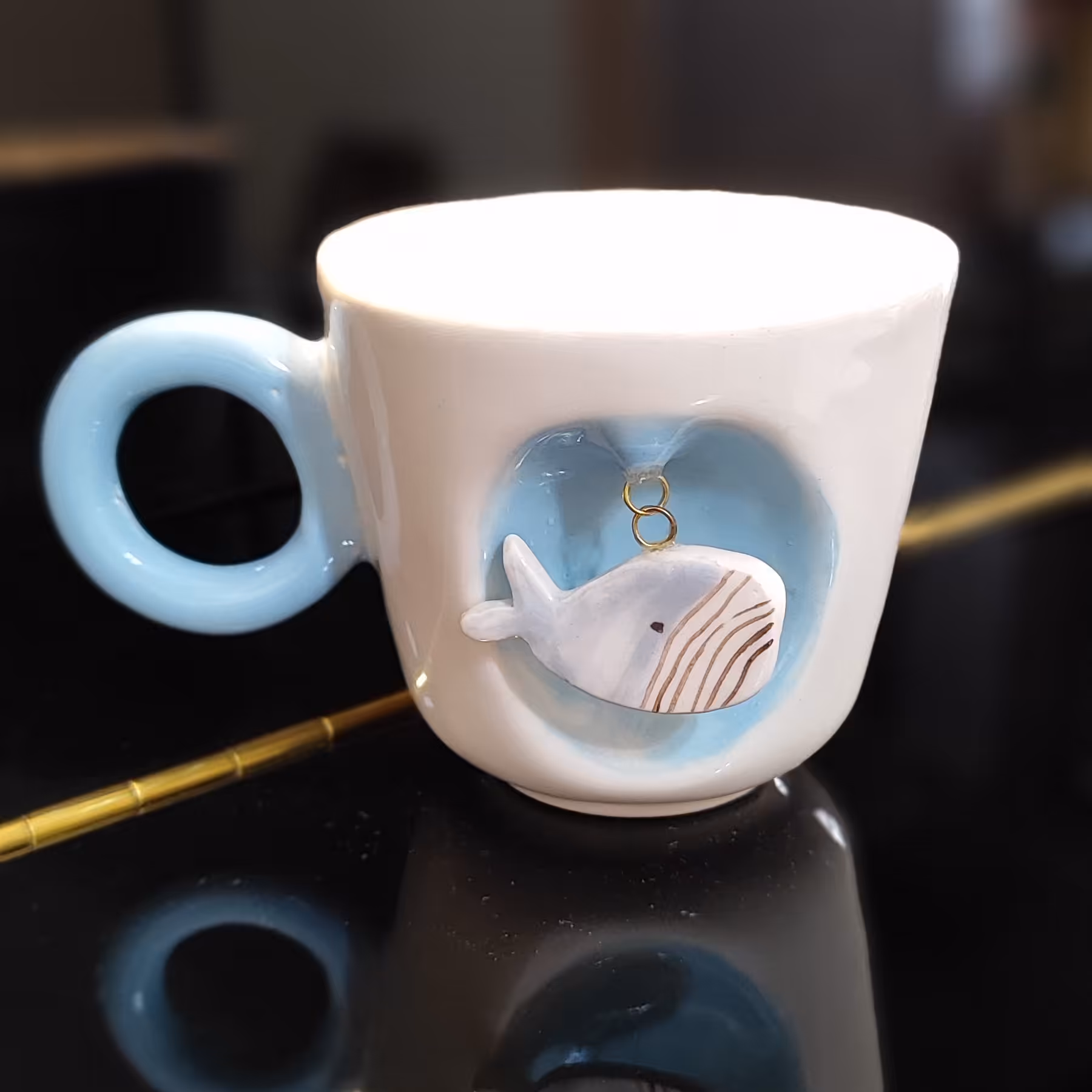 ماگ  با آویز طرح وال