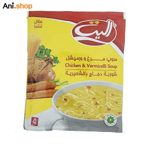 سوپ مرغ ورمیشل الیت 65 گرم کد365