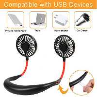 حراج پنکه شارژی همراه تاشو پنکه مسافرتی مینی پنکه شارژی گردنی با چراغ ال ای دی