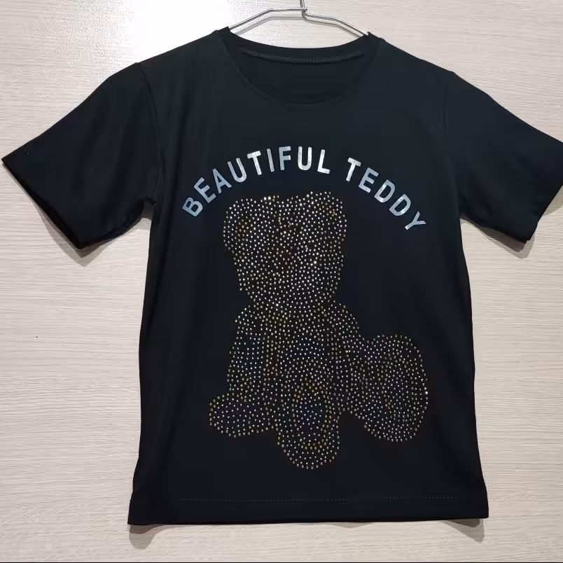 تی شرت مشکی اسپرت دخترانه و پسرانه سایز 45 و 50 کد 1125