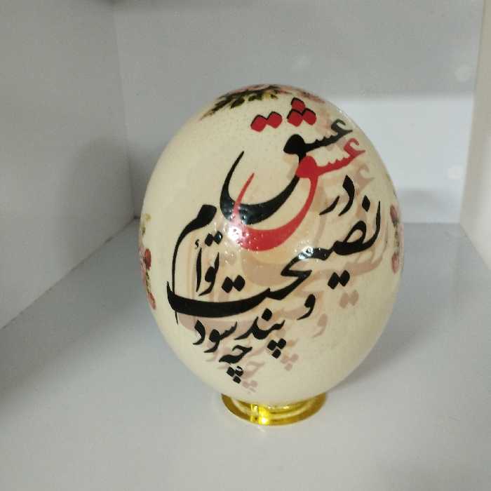 تخم شترمرغ طبیعی تزیینی 