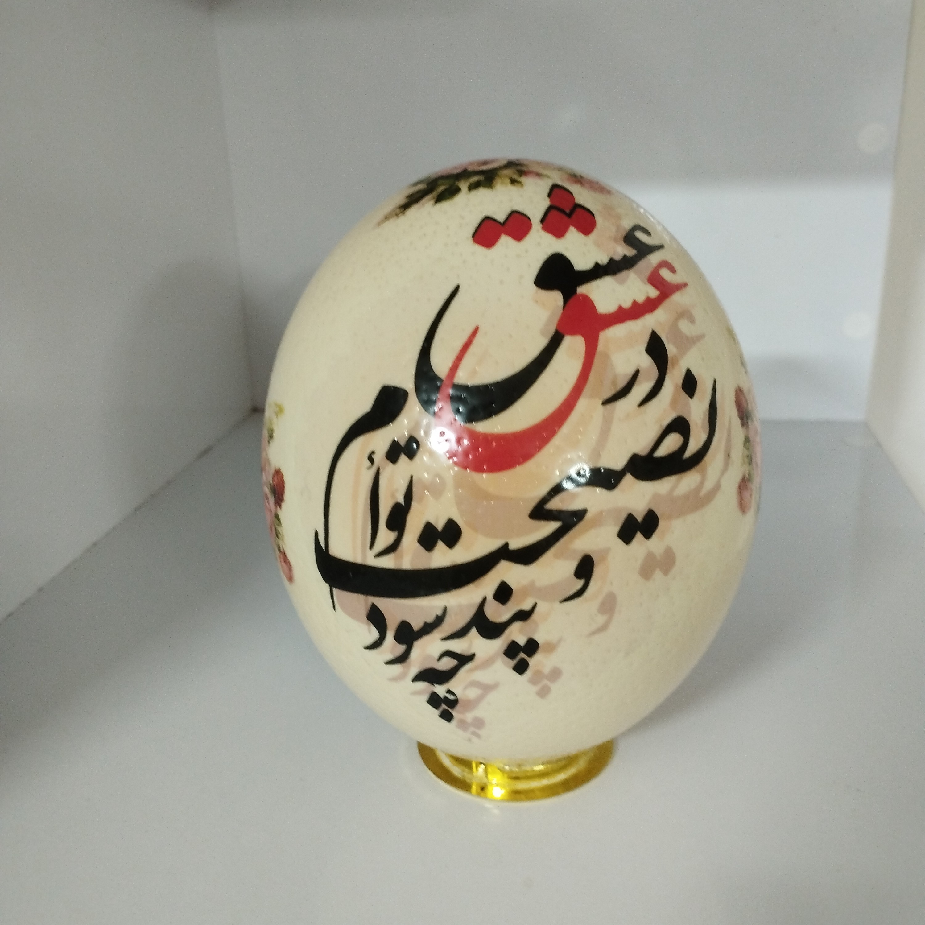 تخم شترمرغ طبیعی تزیینی 