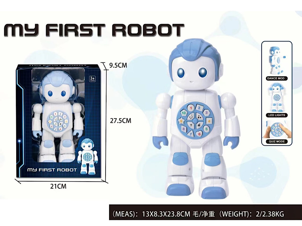 ربات کنترل بی سیم رقاص سنسوری با قابلیت آموزش به کودک my first robot