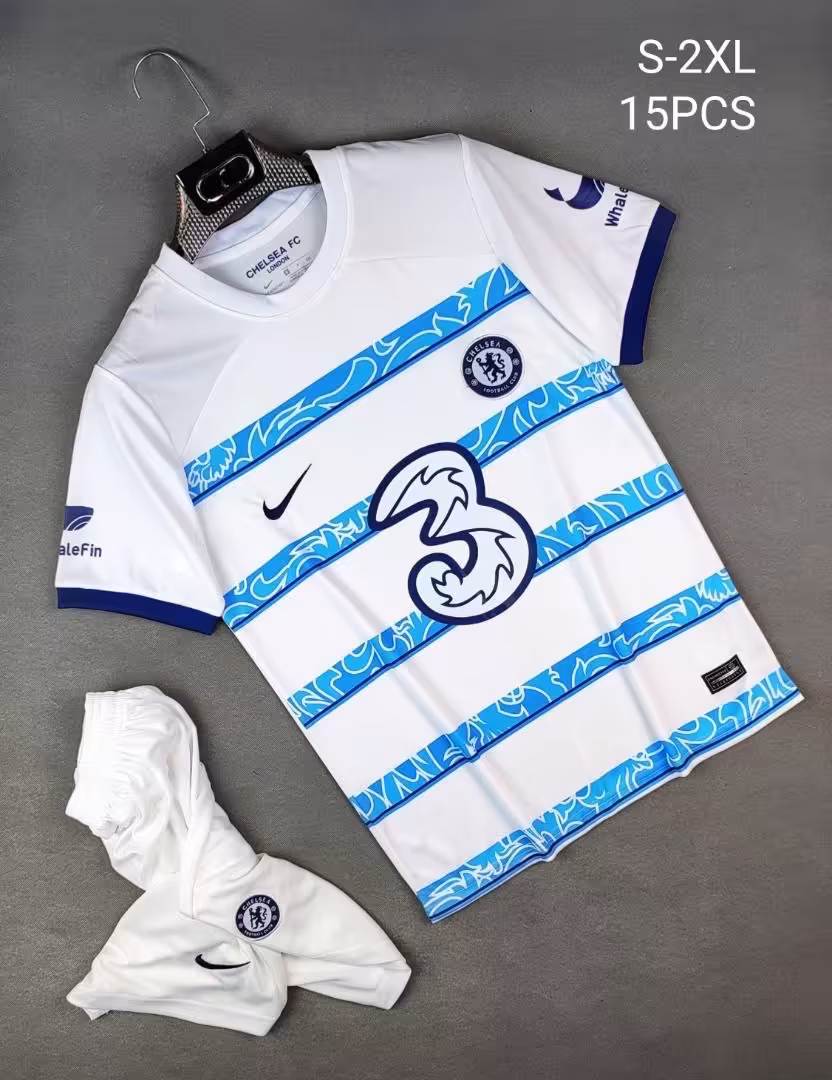 کیت دوم چلسی (پیراهن شورت) فصل 2023-2022 ورژن هواداری