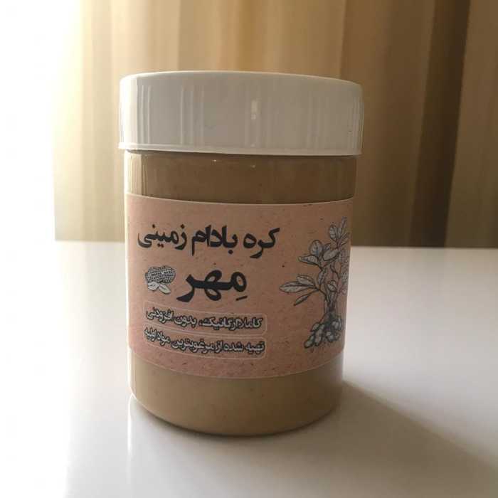 کره بادام زمینی مهر 320 گرمی - میکس با دانه چیا