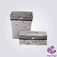 سطل و جادستمال کاغذی طوسی کاوه 1031