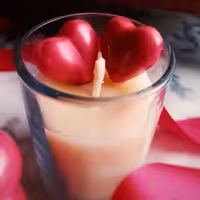 شات شمع قلبی ارتفاع 7 سانت