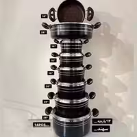 سرویس قابلمه تفلون 14 پارچه سهند مشکی