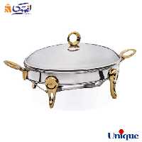 سوفله خوری یونیک بیضی بزرگ نگین دار طلایی UN-3908