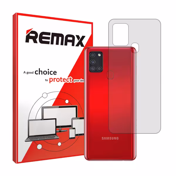 گلس پشت گوشی سامسونگ Galaxy A21s مدل شفاف برند ریمکس کد S