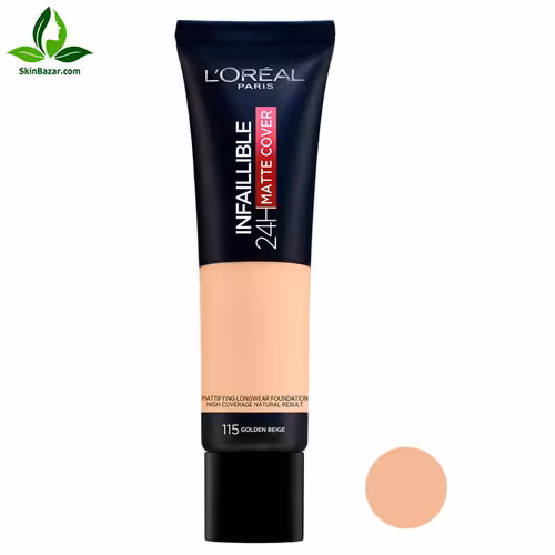 کرم پودر لورآل مدل Matte Cover شماره 115 حجم 30 میلی لیتر کد 498