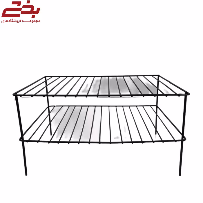 راف 2طبقه مشکی بهساز فلز