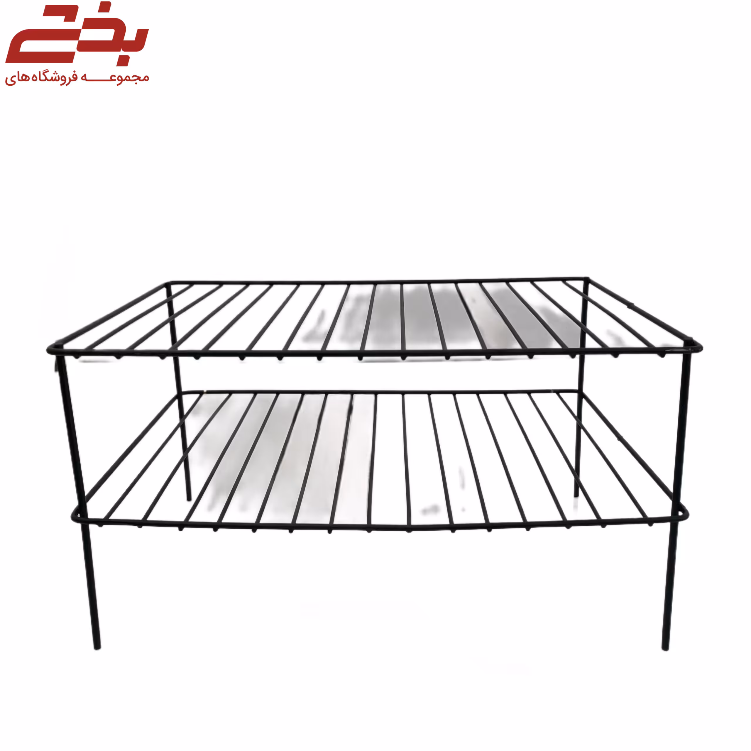 راف 2طبقه مشکی بهساز فلز