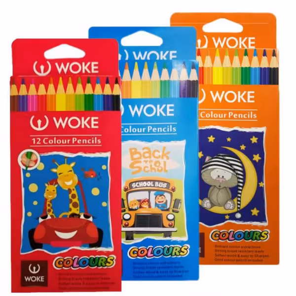 مداد رنگی 12 رنگ ووک جعبه مقوایی