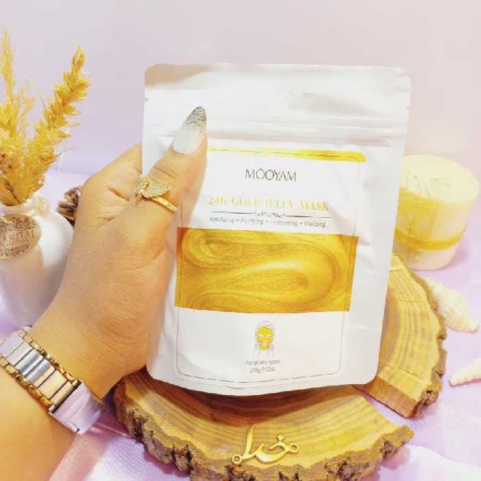 ماسک پودری طلا  لاتکسی 100 گرمی جوانساز مویام MOOYAM