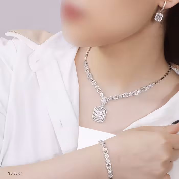 سرویس نقره مارسا طرح امرالد کات  10200-37