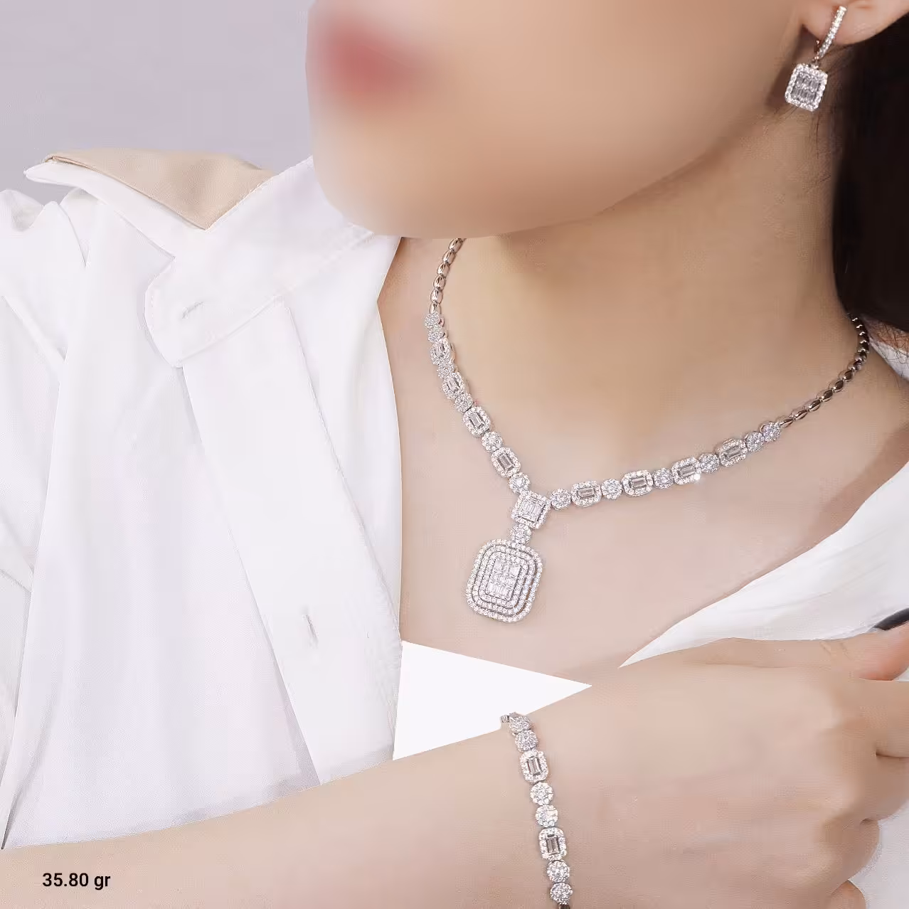 سرویس نقره مارسا طرح امرالد کات  10200-37