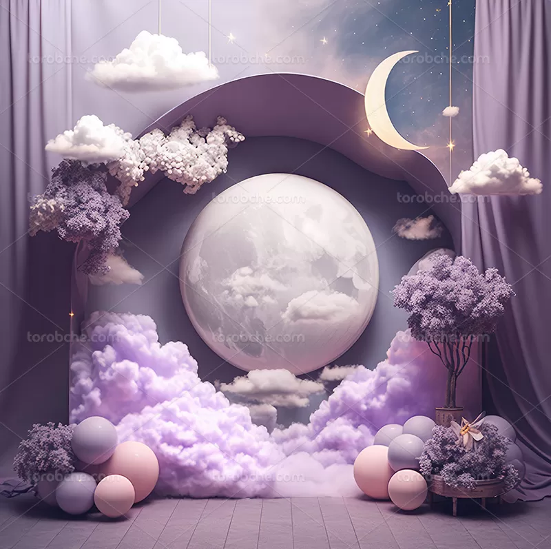 بک دراپ عکاسی بنفش | گرافیک با طعم تربچه