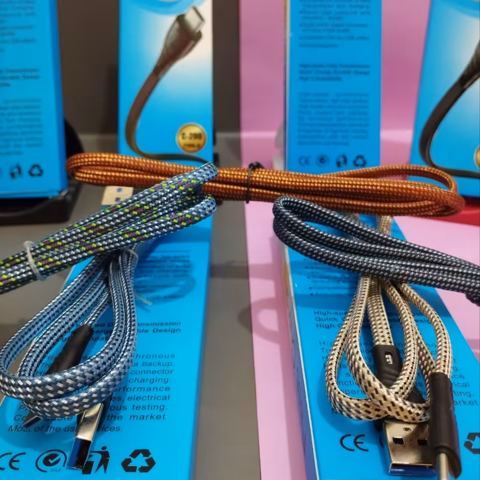 کابل شارژ تایپ سی type c فست شارژ  کنفی(پیک رایگان)