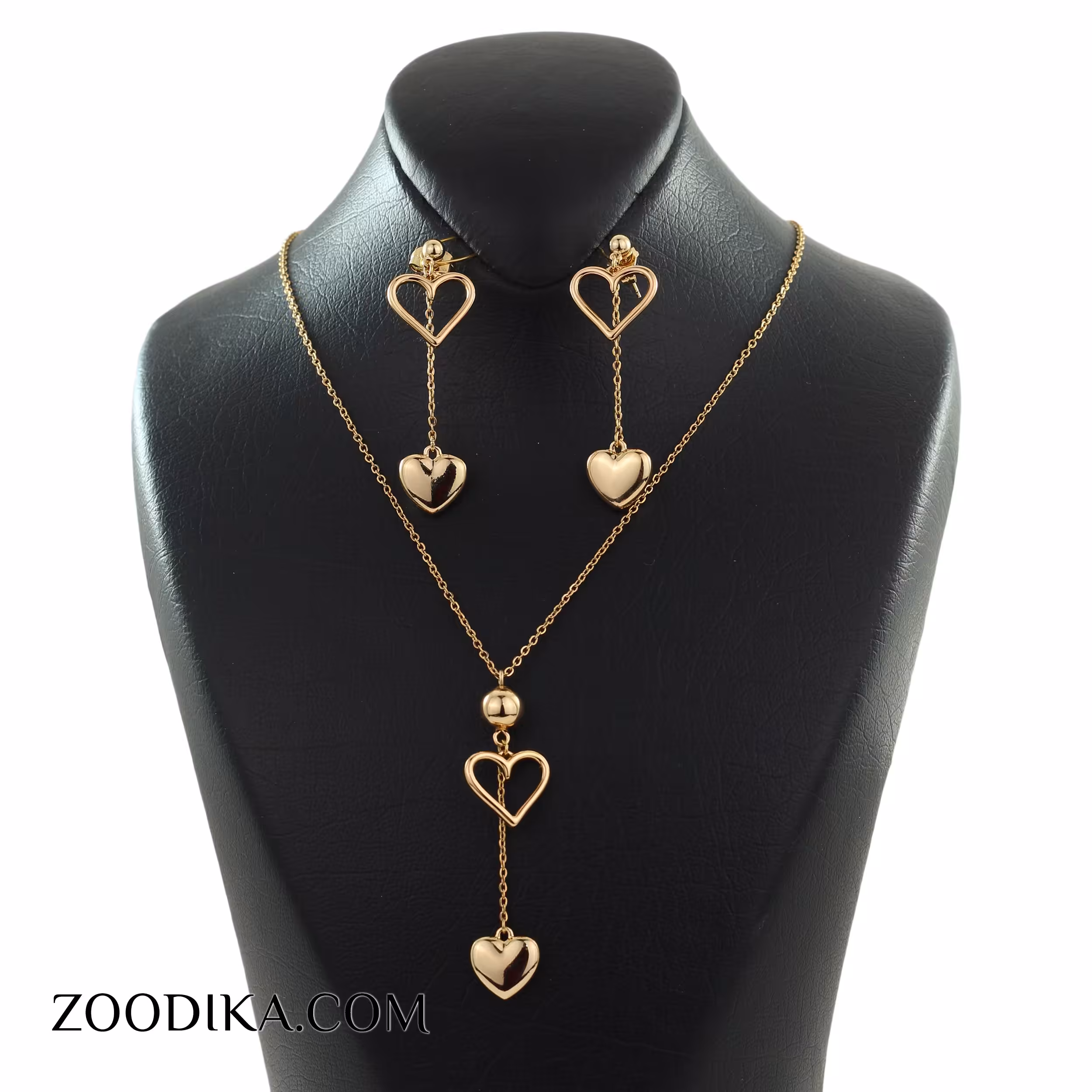 نیمست ژوپینگ مدل قلب رنگ ثابت طرح طلا ضد حساسیت AAA-63