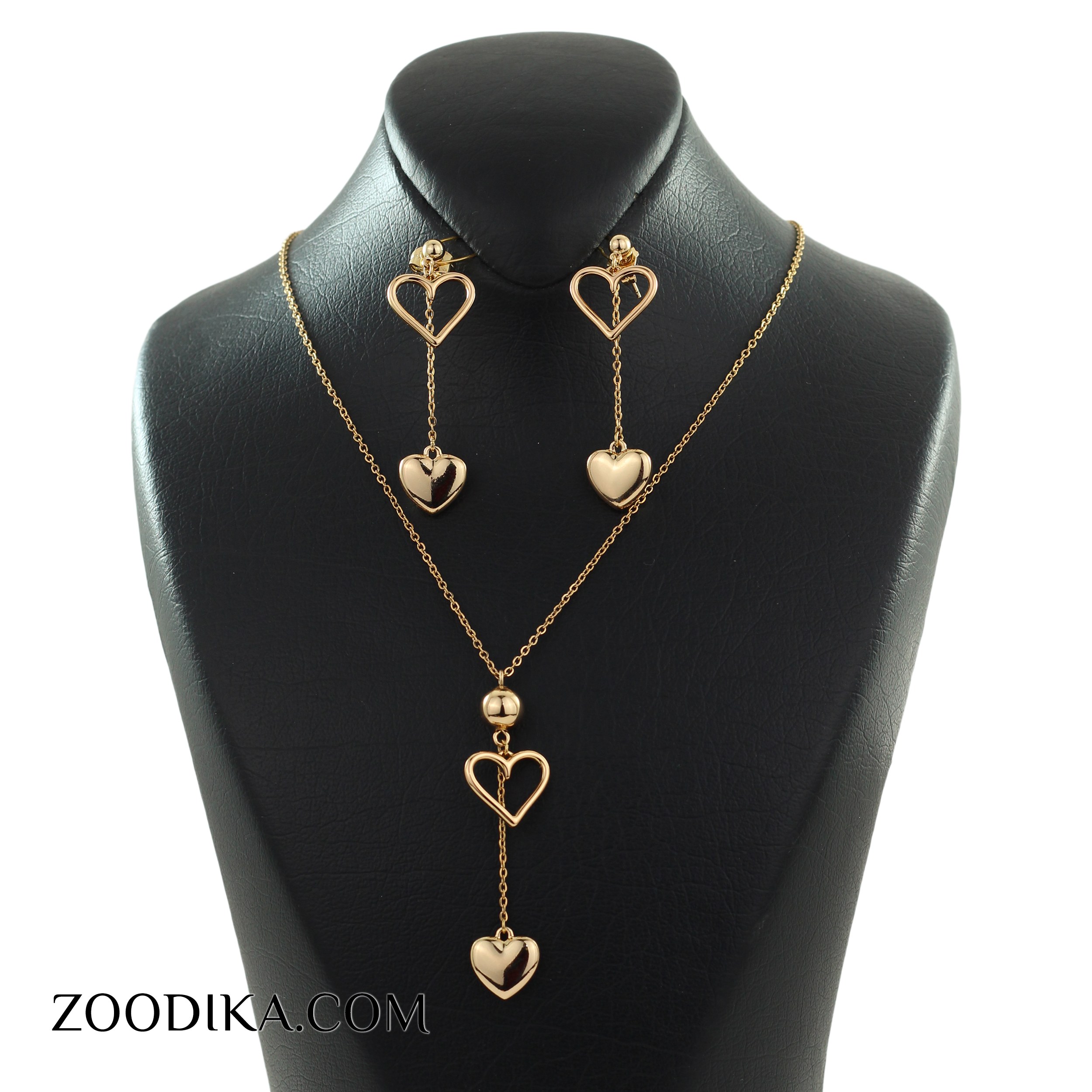 نیمست ژوپینگ مدل قلب رنگ ثابت طرح طلا ضد حساسیت AAA-63