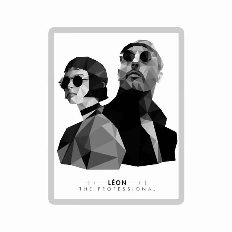 استیکر تزئینی موبایل طرح لئون کد 1598