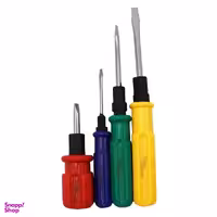 پیچ گوشتی دوسو و چهارسو سامکو مدل دو طرفه کد YP-04 بسته 4 عددی