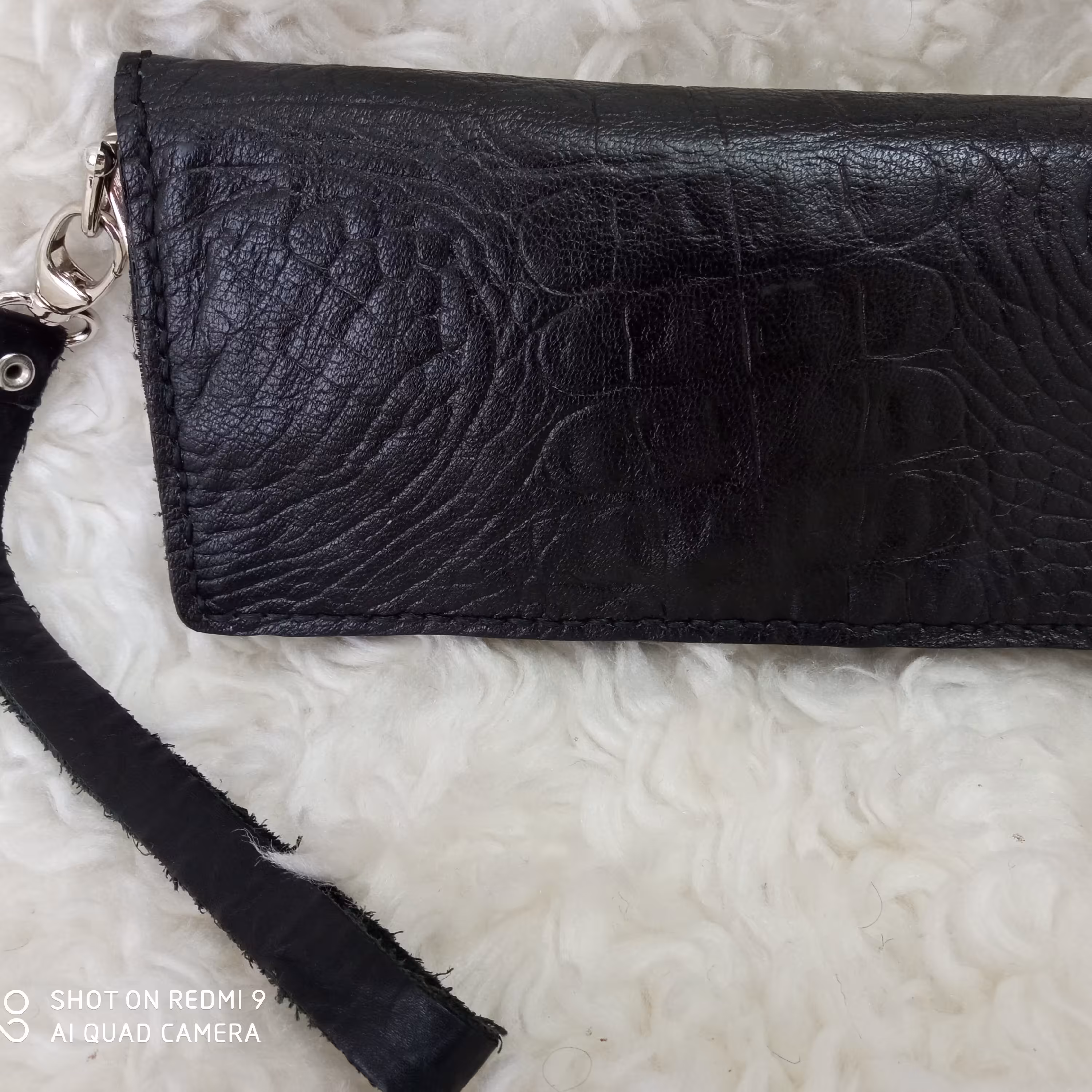 کیف پول سه لت چرم طبیعی دستدوز 