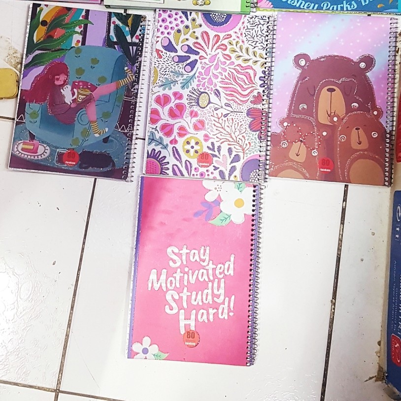 دفتر فنری 80 برگ اکلیلی 