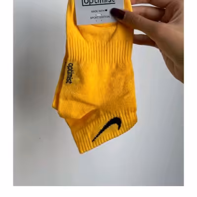 جوراب مچی نایک زرد نخ پنبه فری سایز