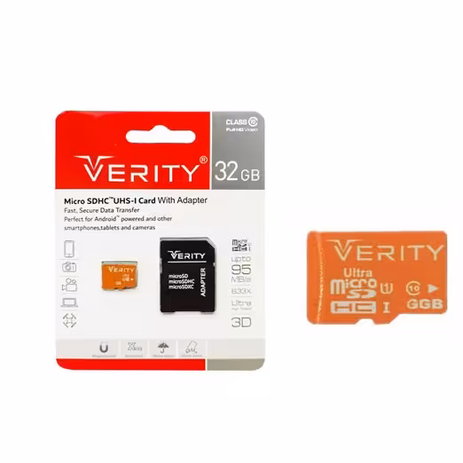 رم میکرو 32 گیگ وریتی با سرعت 95MB با خشاب وریتی