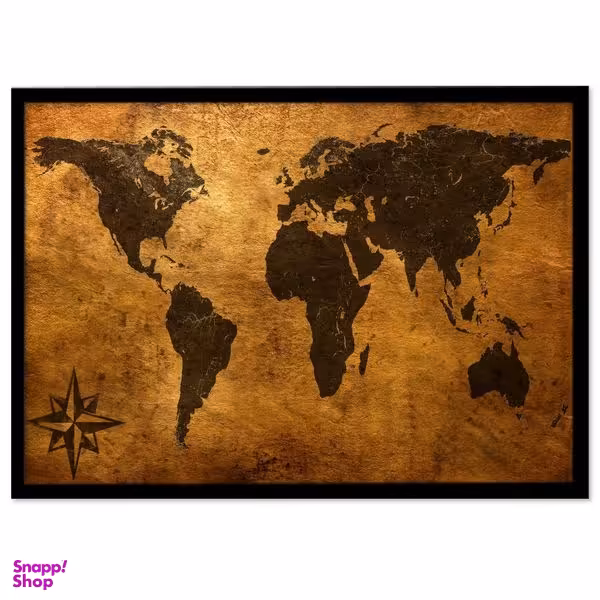 تابلو بکلیت طرح نقشه جهان مدل B-s317