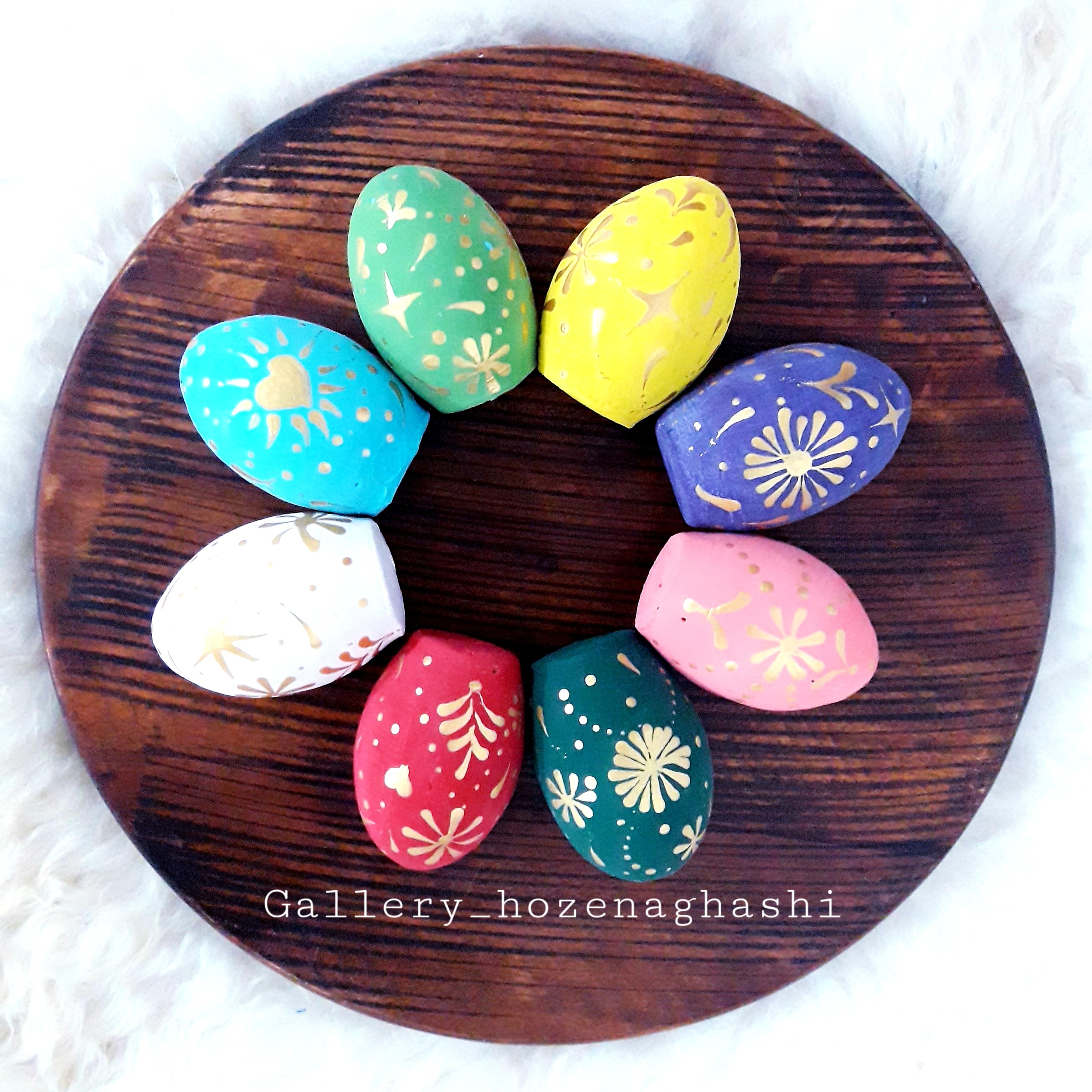 تخم مرغ سفالی مدل مداد رنگی