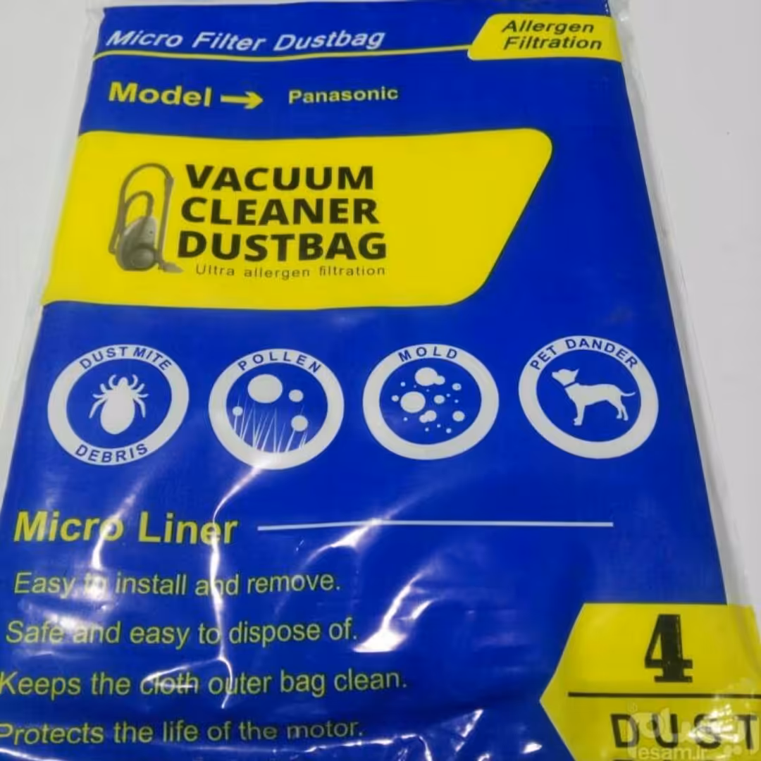 کیسه یا پاکت جاروبرقی ناسیونال 1400 وات یکبار مصرف نانو میکروفیلتر (4 عددی)