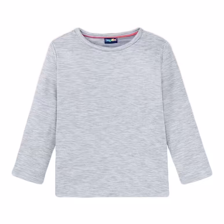 بلوز موهر نازک توکرکی شیک و نرم 2تا4سال لوپیلو طوسی کمرنگ بلوزتوکرکی ریز