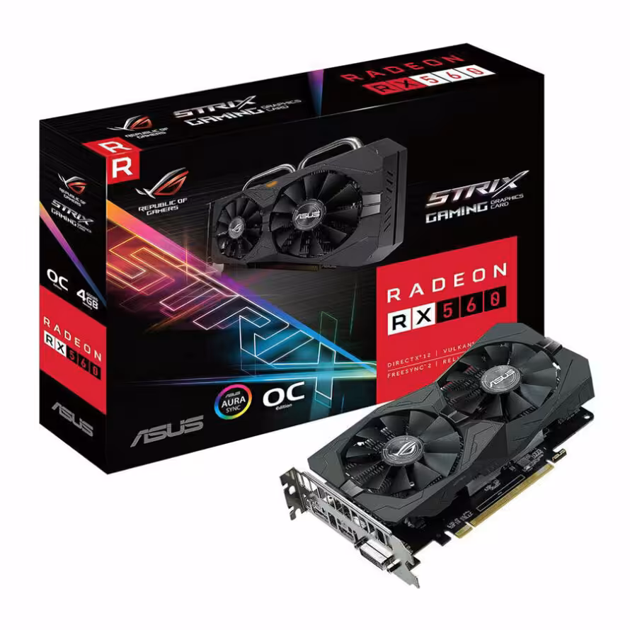 کارت گرافیک ایسوس ROG STRIX RX560 O4G GAMING