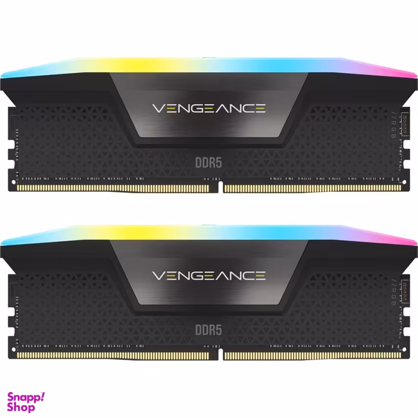 حافظه رم دو کاناله کورسیر Vengeance RGB 5200MHz DDR5 ظرفیت ۶۴ گیگابایت
