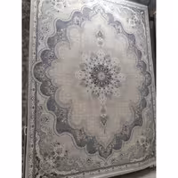 فرش ماشینی 1500 شانه گل برجسته اصل تراکم 4500 طرح بهدیس زمینه صدفی 12 متری جنس اکرولیک