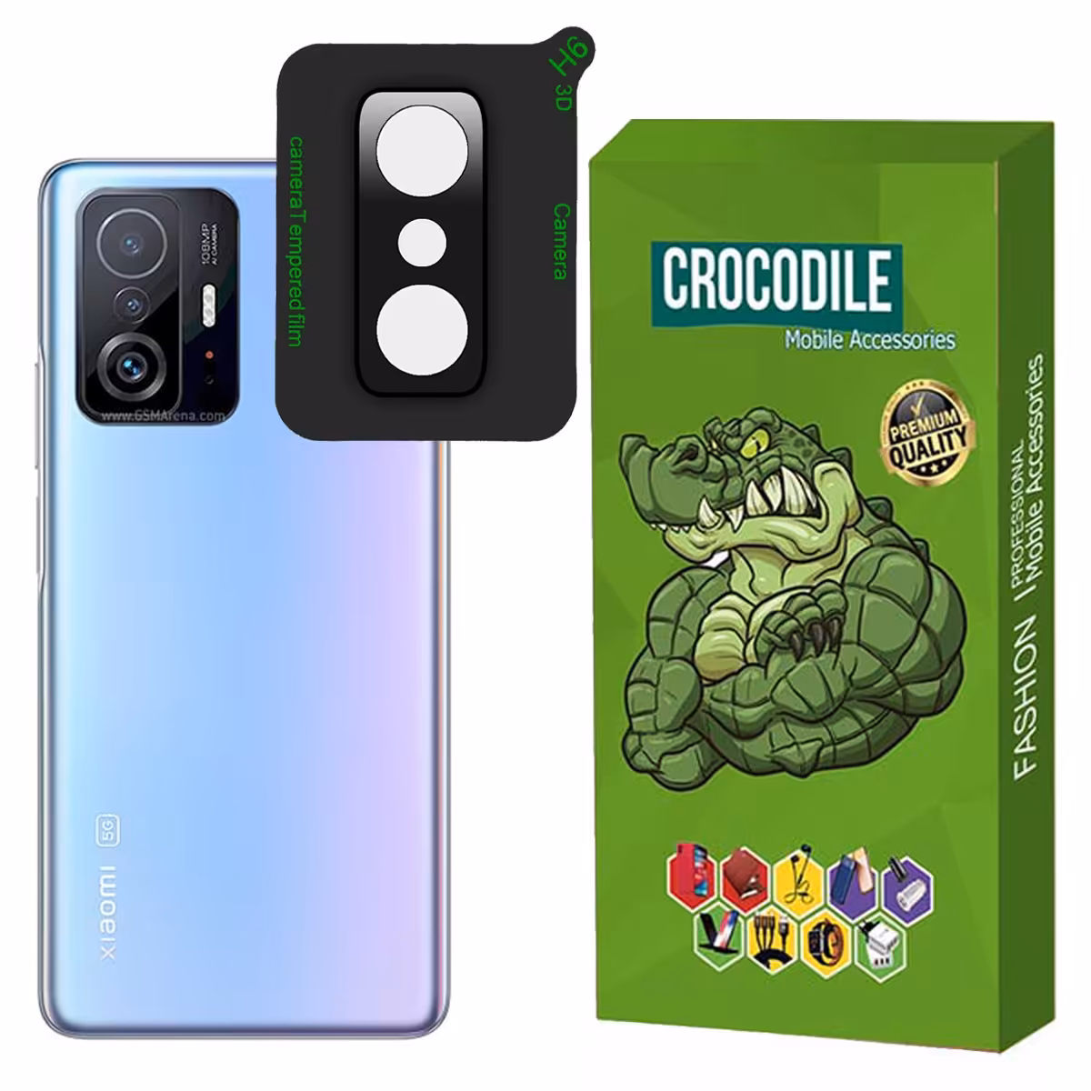 محافظ لنز دوربین کروکودیل مدل C-3D مناسب برای گوشی  شیائومی   Mi 11T