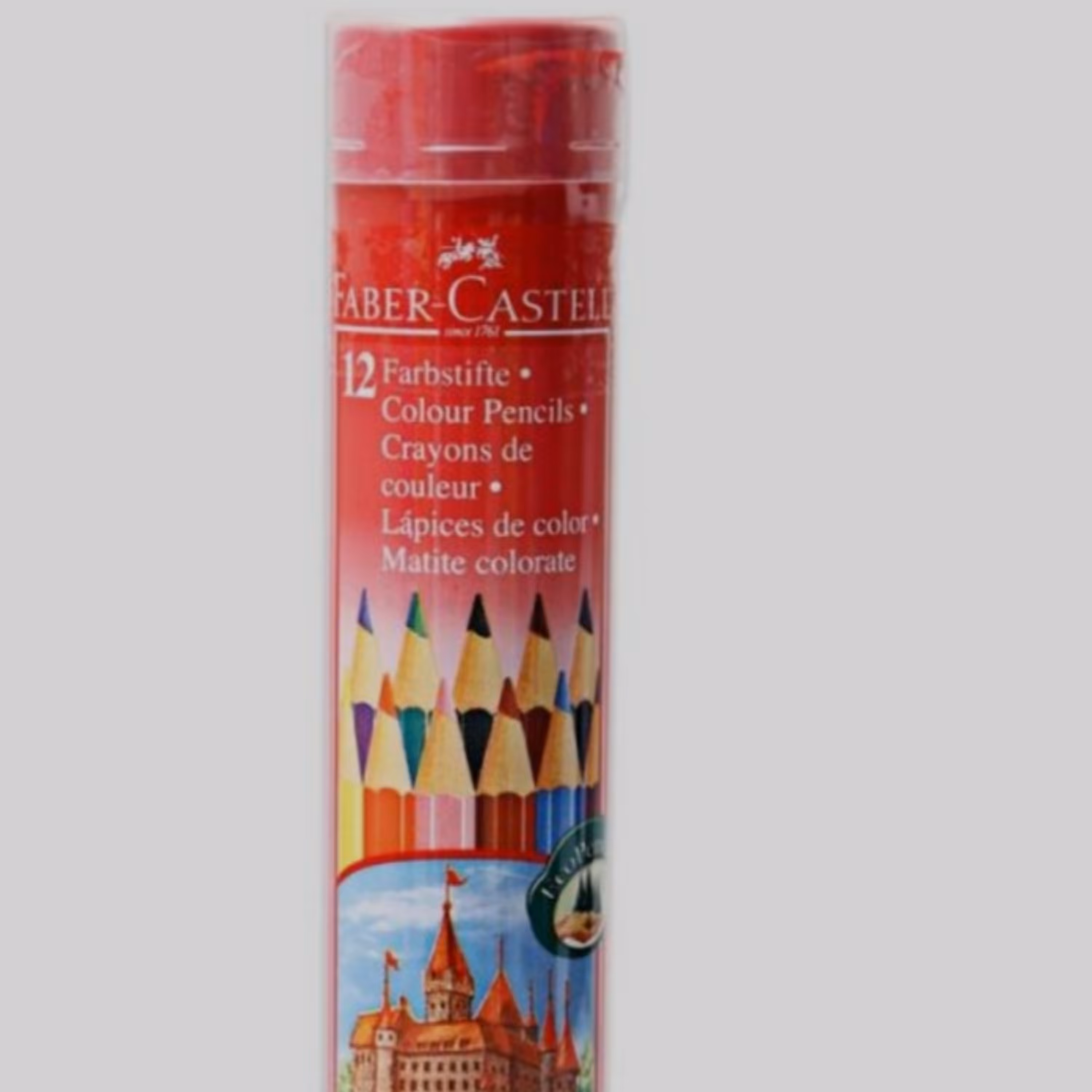 مداد  12رنگ فلزی استوانه ای فابر کستل 