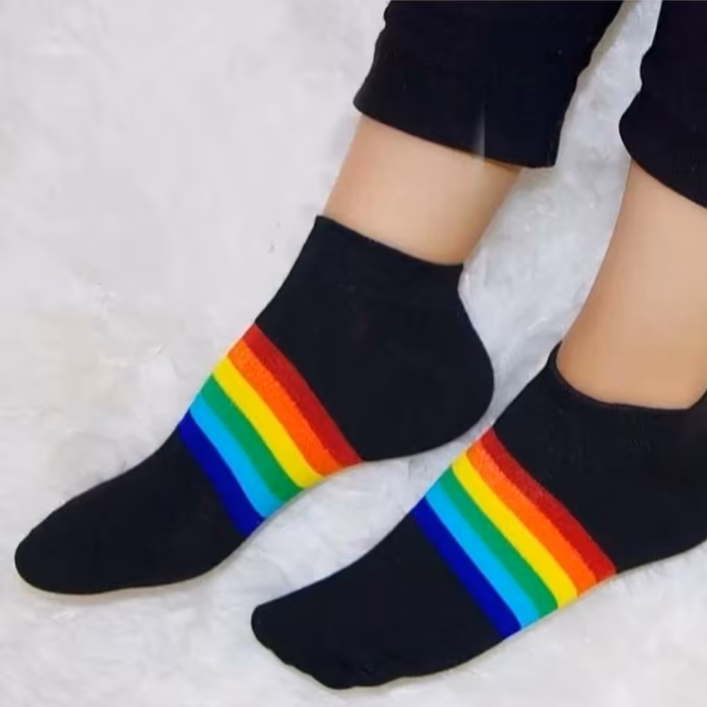 جوراب مچی رینگی رنگین کمونی