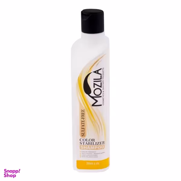 شامپو تثبیت کننده رنگ مو موزیلا (Mozila) مدل بدون سولفات حجم 250 میلی لیتر